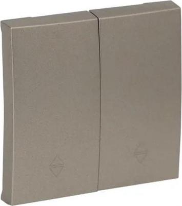 Лицевая панель 2-клавишного проходного выключателя PROxima Валенсия 10А, кашемир ESV10-L-027-40