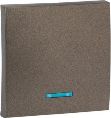 Лицевая панель одноклавишного выключателя Лицевая панель 1-клавишного выключателя с индикатором PROxima Валенсия,10А, графит ESV10-L-121-60