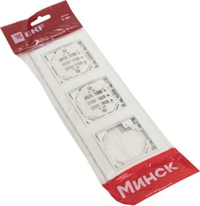 Рамка 3-м Минск горизонтальная бел. Basic ERM-G-303-10 – фото 5
