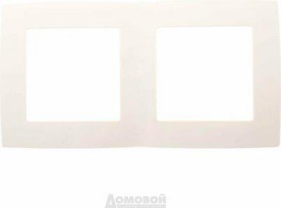 12-5002-02 12-5002-02 Рамка на 2 поста, Эра12, слоновая кость, цена за 1 шт – фото 3