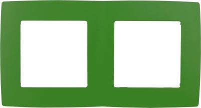 12-5002-27 12-5002-27 Рамка на 2 поста, Эра12, зелёный, цена за 1 шт
