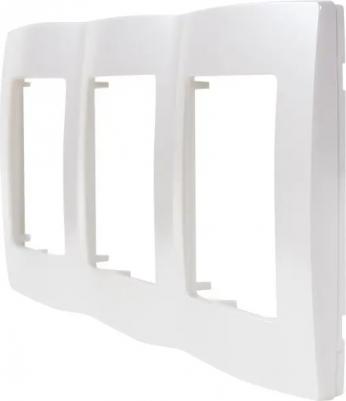 12-5003-15 12-5003-15 Рамка на 3 поста, Эра12, перламутр, цена за 1 шт – фото 3