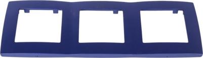 12-5003-29 12-5003-29 Рамка на 3 поста, Эра12, ультрамарин, цена за 1 шт – фото 1