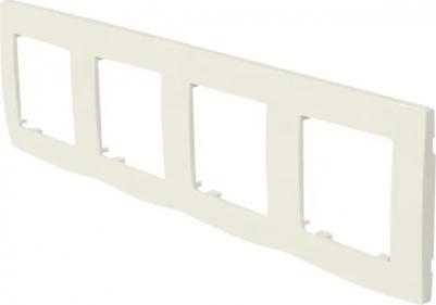 12-5004-02 12-5004-02 Рамка на 4 поста, Эра12, слоновая кость, цена за 1 шт – фото 3