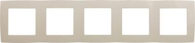 12-5005-02 12-5005-02 Рамка на 5 постов, Эра12, слоновая кость, цена за 1 шт