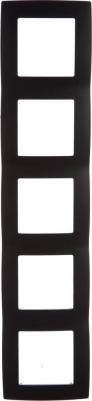 12-5005-05 12-5005-05 Рамка на 5 постов, Эра12, антрацит, цена за 1 шт – фото 2