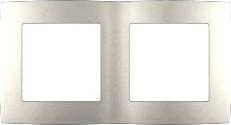 12-5102-01М Рамка для розеток и выключателей Серия 12 12-5102-01М на 2 поста, Сатин, белый матовый, цена за 1 шт – фото 1