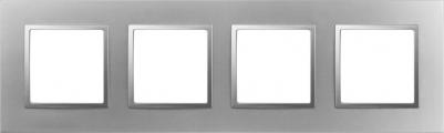 14-5014-03 Рамка для розеток и выключателей Elegance 14-5014-03 Classic, на 4 поста, алюминий, цена за 1 шт
