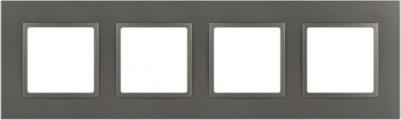 14-5014-16 Рамка для розеток и выключателей Elegance 14-5014-16 Classic, на 4 поста, титан, цена за 1 шт