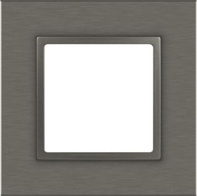 14-5201-16 Рамка для розеток и выключателей Elegance 14-5201-16 на 1 пост, металл, титан, цена за 1 шт