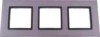 14-5203-42 14-5203-42 Рамка на 3 поста, металл, Elegance, титан+антр, цена за 1 шт