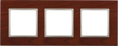 14-5303-09 14-5303-09 Рамка на 3 поста, дерево, Elegance, дуб+сл.кость, цена за 1 шт