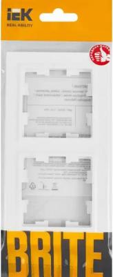 BR-M22-K01 BRITE Рамка 2-мест. РУ-2-БрБ бел – фото 7