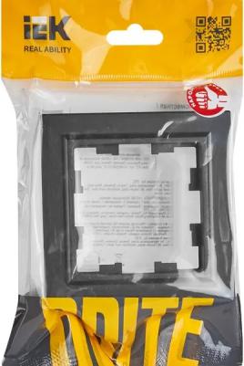 BRITE Рамка 1-местная IP44 РУ-1-БрЧ-44 черный, цена за 1 шт – фото 7