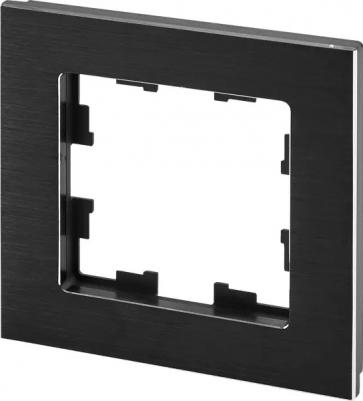 BRITE Рамка 1 -местная РУ-1-1-БрЧ металл черный, цена за 1 шт – фото 1