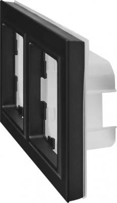 BRITE Рамка 2-местная IP44 РУ-2-БрЧ-44 черный, цена за 1 шт – фото 1