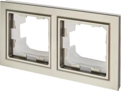 BRITE Рамка 2-местная IP44 РУ-2-БрС-44 сталь, цена за 1 шт – фото 5