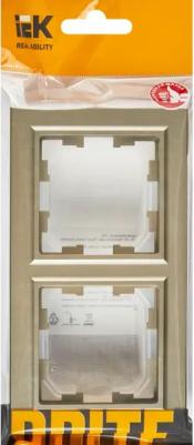 BRITE Рамка 2-местная IP44 РУ-2-БрШ-44 шампань, цена за 1 шт – фото 4