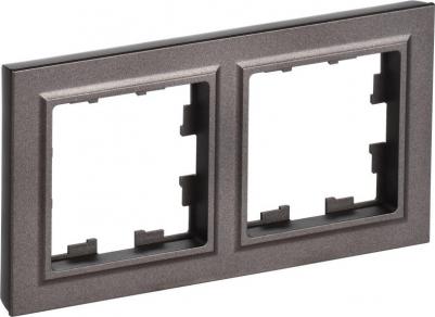 BRITE Рамка 2-местная РУ-2-БрТБ темная бронза, цена за 1 шт