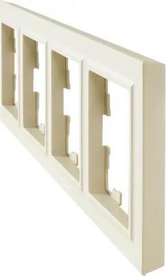 BRITE Рамка 4-местная РУ-4-БрКр бежевый, цена за 1 шт – фото 5