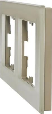 Рамка 2-м BRITE РУ-2-2-БрД стекло дым. BR-M22-G-K30 – фото 1