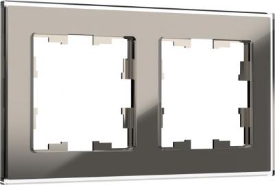 Рамка 2-м BRITE РУ-2-2-БрД стекло дым. BR-M22-G-K30 – фото 6