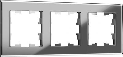 Рамка 3-м BRITE РУ-3-2-БрСе стекло сер. BR-M32-G-K03 – фото 1