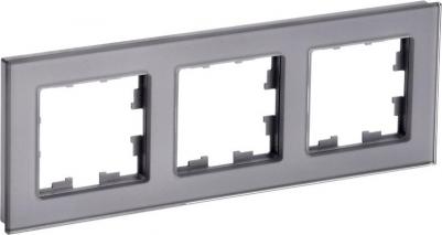 Рамка 3-м BRITE РУ-3-2-БрСе стекло сер. BR-M32-G-K03 – фото 5