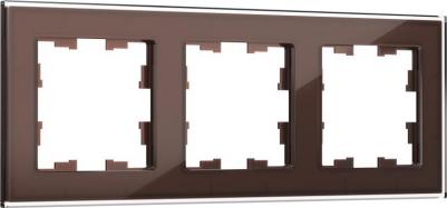 Рамка 3-м BRITE РУ-3-2-БрТБ стекло темн. бронза BR-M32-G-K45 – фото 1