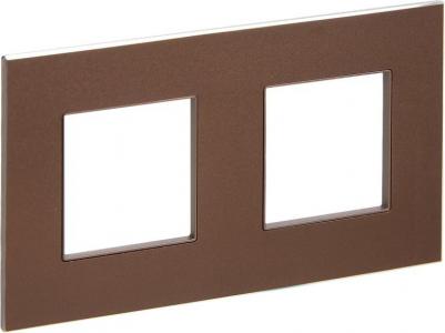 SKANDY Рамка 2-местная SK-F32Br металл шоколад, цена за 1 шт