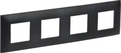 SKANDY Рамка 4-местная SK-F04Bl черный, цена за 1 шт – фото 2