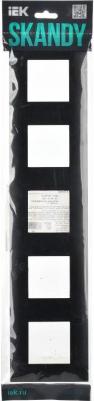 SKANDY Рамка 5-местная SK-F05Bl черный, цена за 1 шт – фото 1