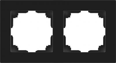 6-502-05 Рамка для розеток и выключателей Accent 6-502-05 на 2 поста, СУ, антрацит, цена за 1 шт