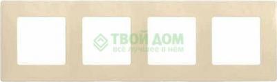 Рамка Etika 4 поста слоновая кость 672514 – фото 1
