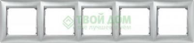 Рамка Valena 5 постов Aluminum 770155