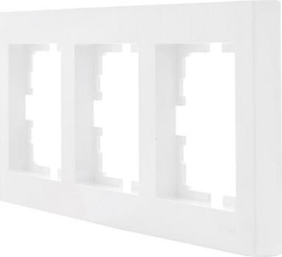 Рамка VESNA 742-0200-148, горизонтальная, 3-поста, белая – фото 5