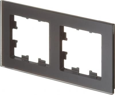 2-местная рамка AtlasDesign NATURE стекло черный ATN321002 – фото 1