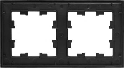 2-местная рамка AtlasDesign NATURE стекло черный ATN321002 – фото 2