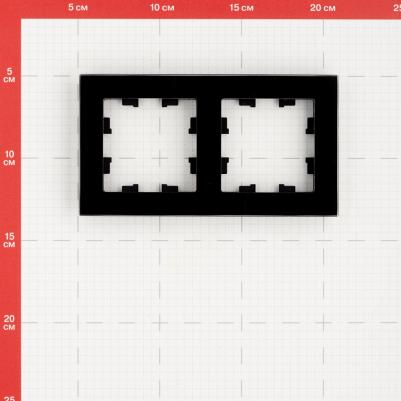 2-местная рамка AtlasDesign NATURE стекло черный ATN321002 – фото 4