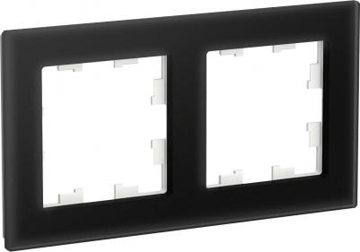 2-местная рамка AtlasDesign NATURE стекло черный ATN321002 – фото 7