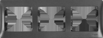 Горизонтальная трехместная рамка GLOSSA – фото 4