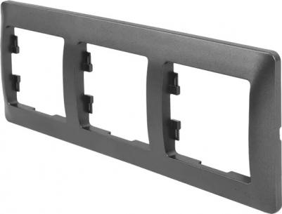 Горизонтальная трехместная рамка GLOSSA – фото 5