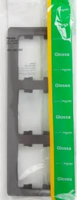 Горизонтальная трехместная рамка GLOSSA – фото 7