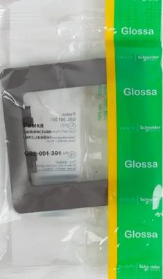 Рамка 1-м Glossa графит SchE GSL001301 – фото 2