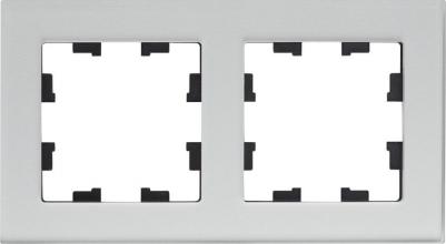 Рамка 2-м ATLASDESIGN NATURE стекло алюм. SchE ATN320302