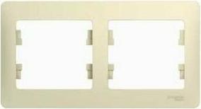 Рамка 2-м Glossa горизонт. беж. SchE GSL000202 – фото 4