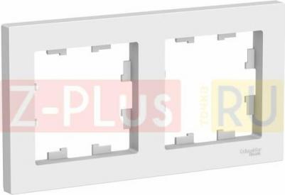 Рамка 2 поста AtlasDesign белая ATN000102 – фото 8