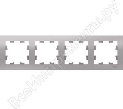 Рамка 4-м ATLAS DESIGN универс. алюм. SchE ATN000304 – фото 4