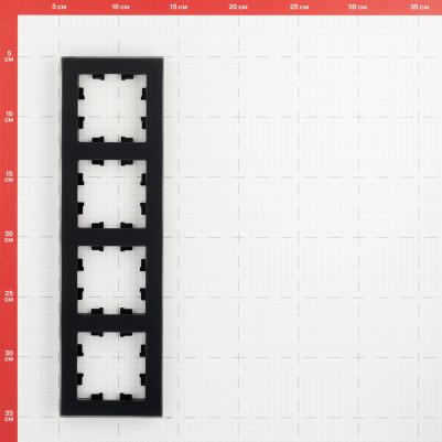 Рамка 4-м ATLASDESIGN NATURE мат. стекло черн. SchE ATN331004 – фото 7