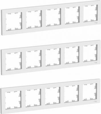 Рамка 5-м ATLAS DESIGN универс. бел. SchE ATN000105 – фото 6